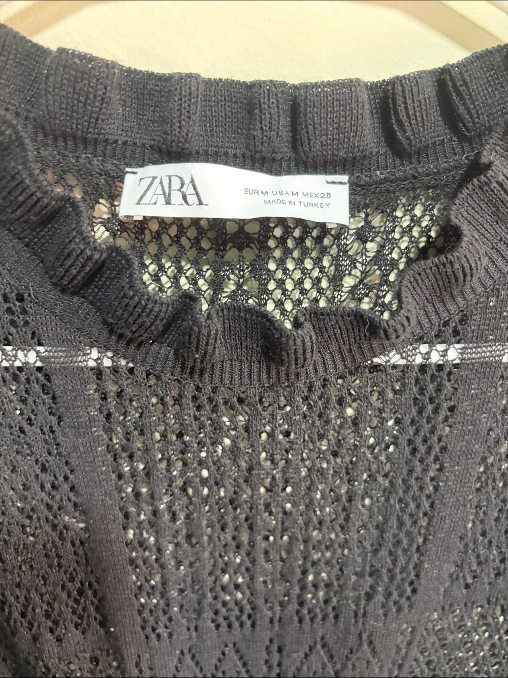 Zara openwork crochet